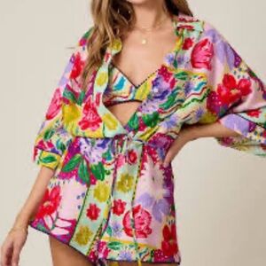 Skylar Rose Size Large Kimono Style Dress with Bralette